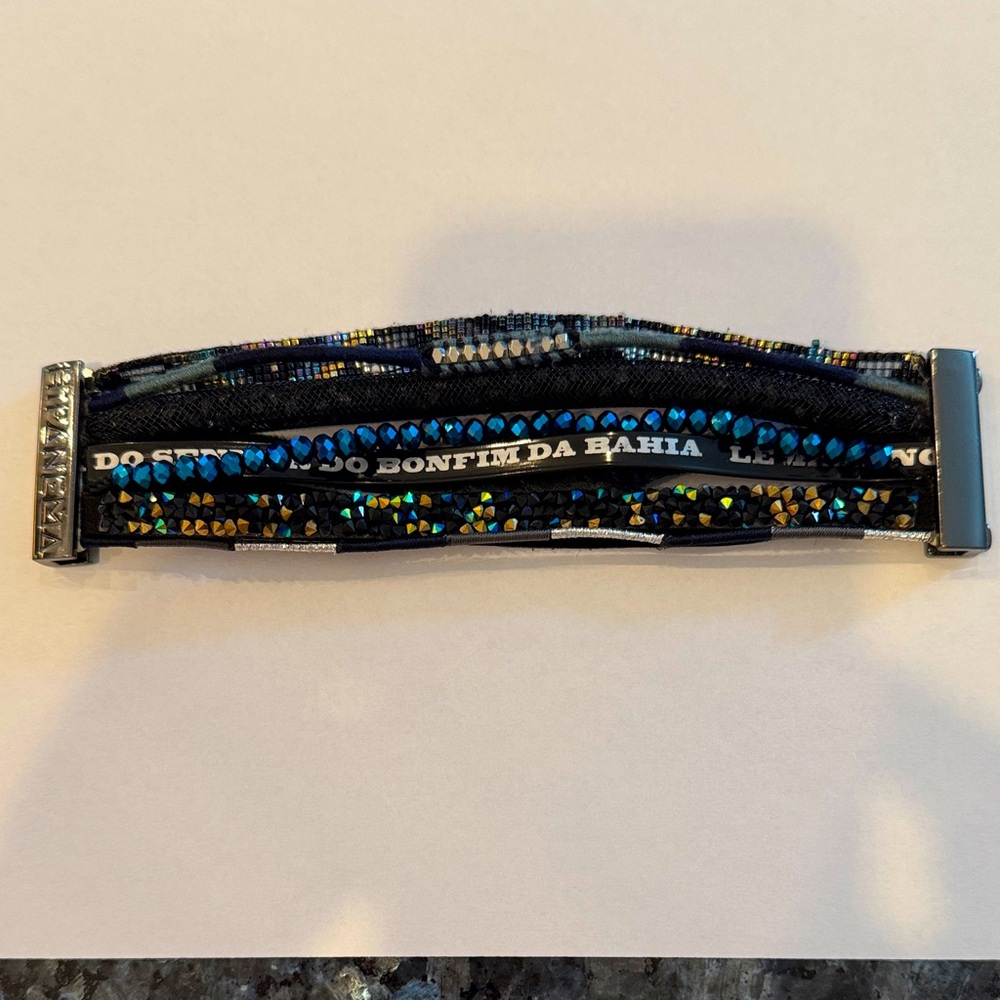 Ipanema Black and Blue Beaded Bracelet